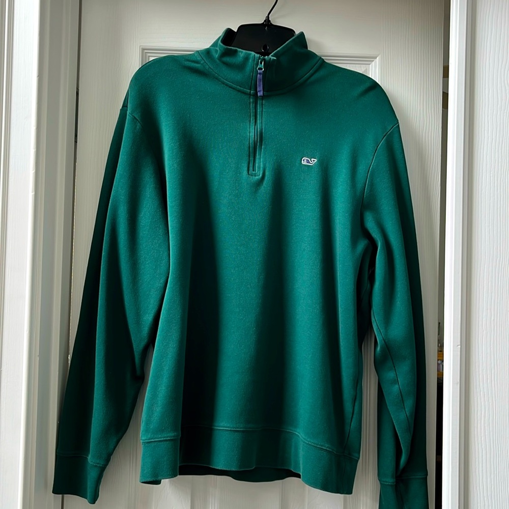 Vineyard Vines Green Men's Quarter-Zip Shirt